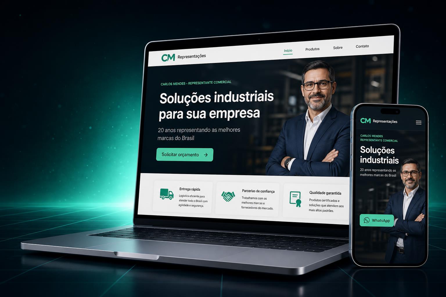 Prévia de landing page entregue pela NovaLanding